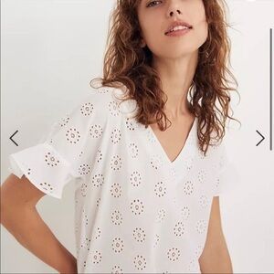 madewell woman’s eyelet top - XXS